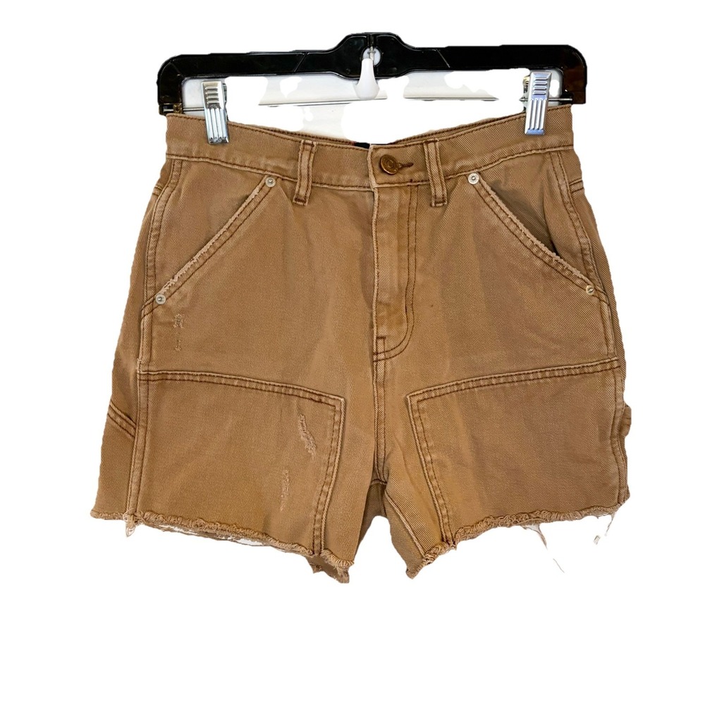 BDG Urban Outfitters High Rise Carpenter Shorts Women's 26 Brown Cutoff Y2k styl